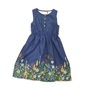 Penelope Mack child's dress 8 blue fit and flare floral